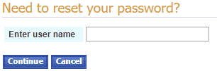 Reset your web DENIS password with the help of username