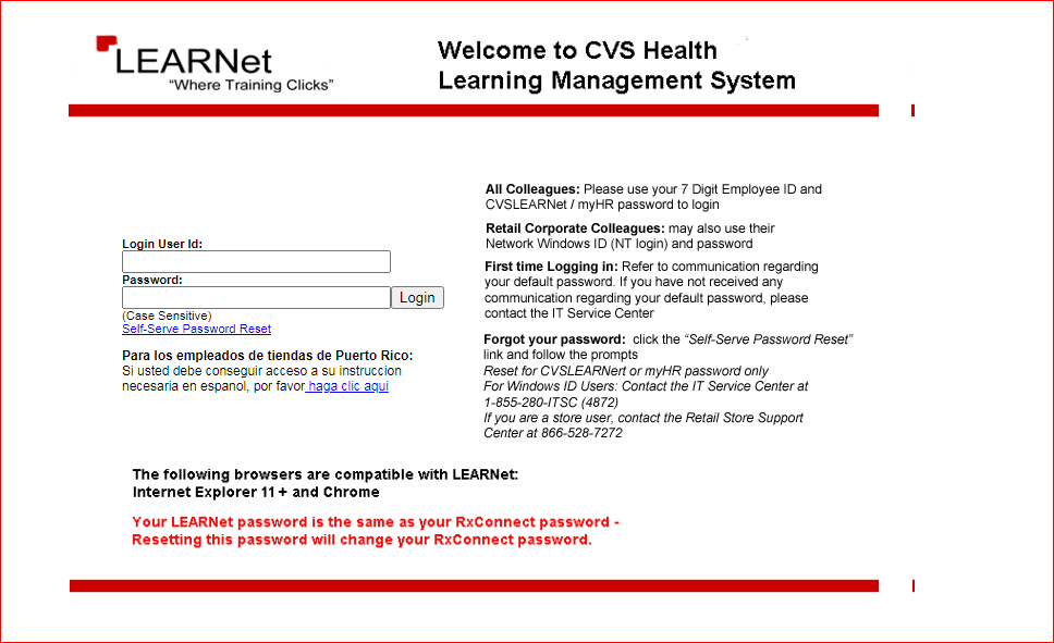CVS Learnet Online Account